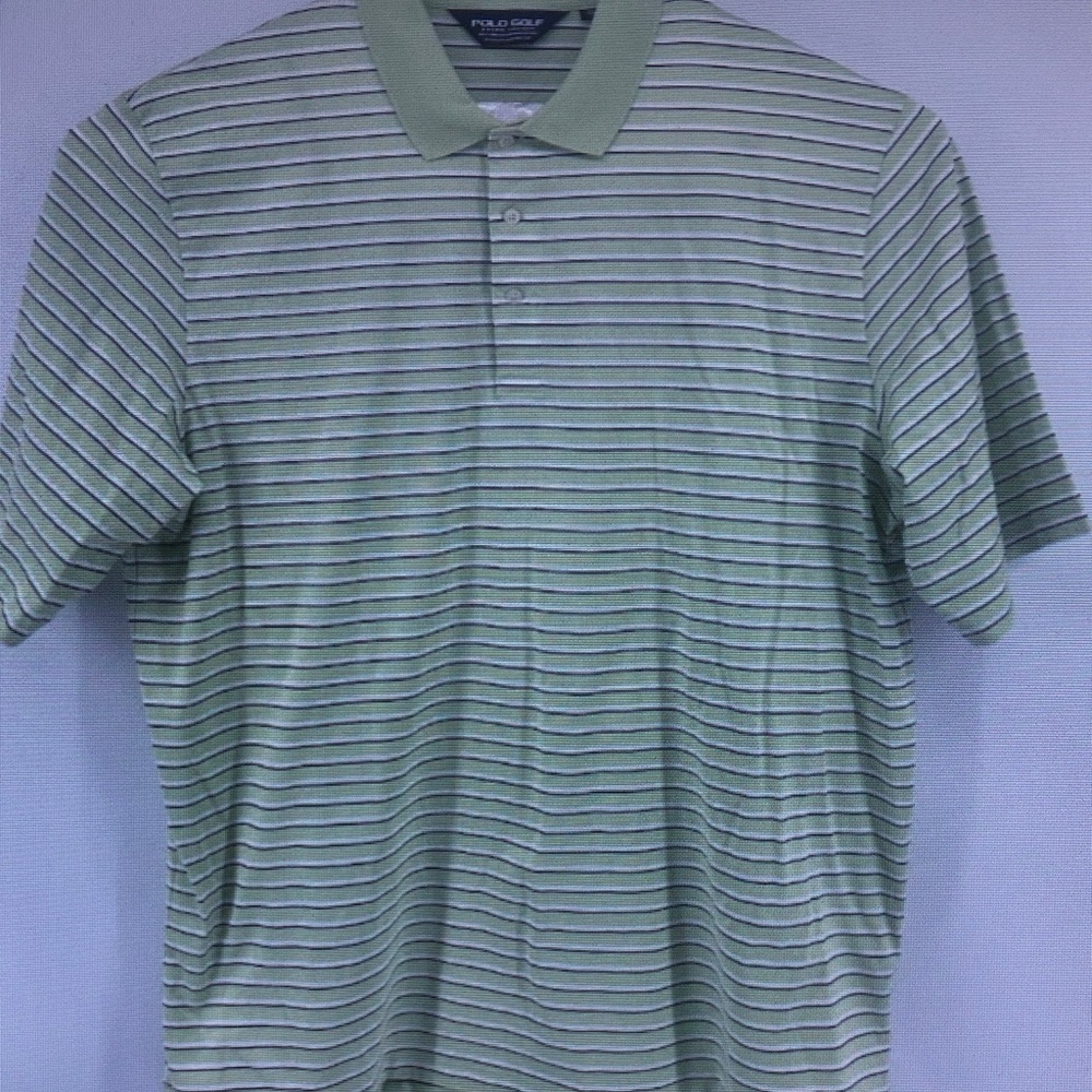 Striped Short-Sleeve Polo - Light Green